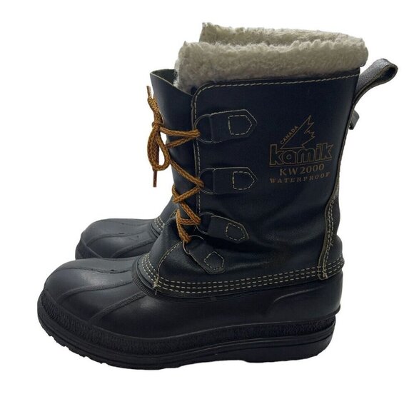Kamik KW2000 Men\'s Insulated Waterproof Hunter Duck Boots Size 7 Black Leather main image 6